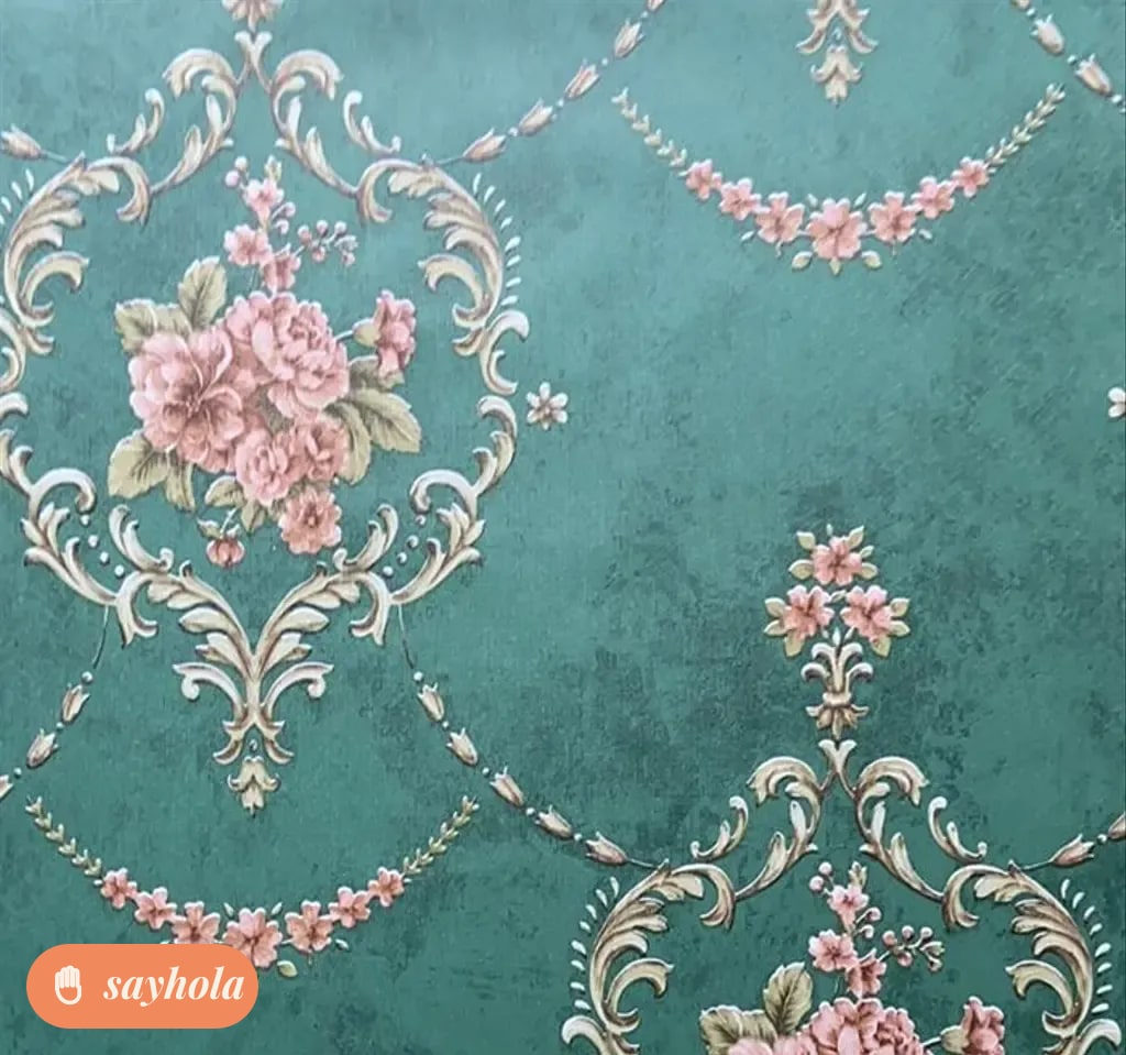 green floral pvc mat for living room