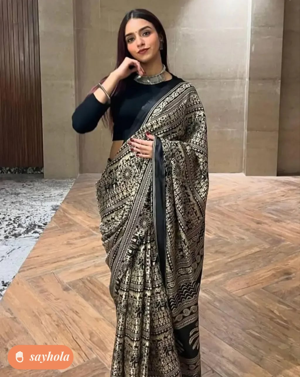 printed khadi silk kalamkari saree