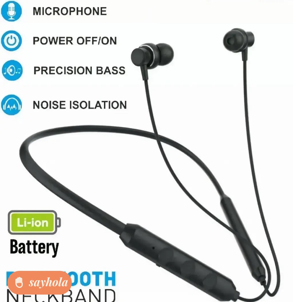 boat bt jazz wireless bluetooth neckband in black