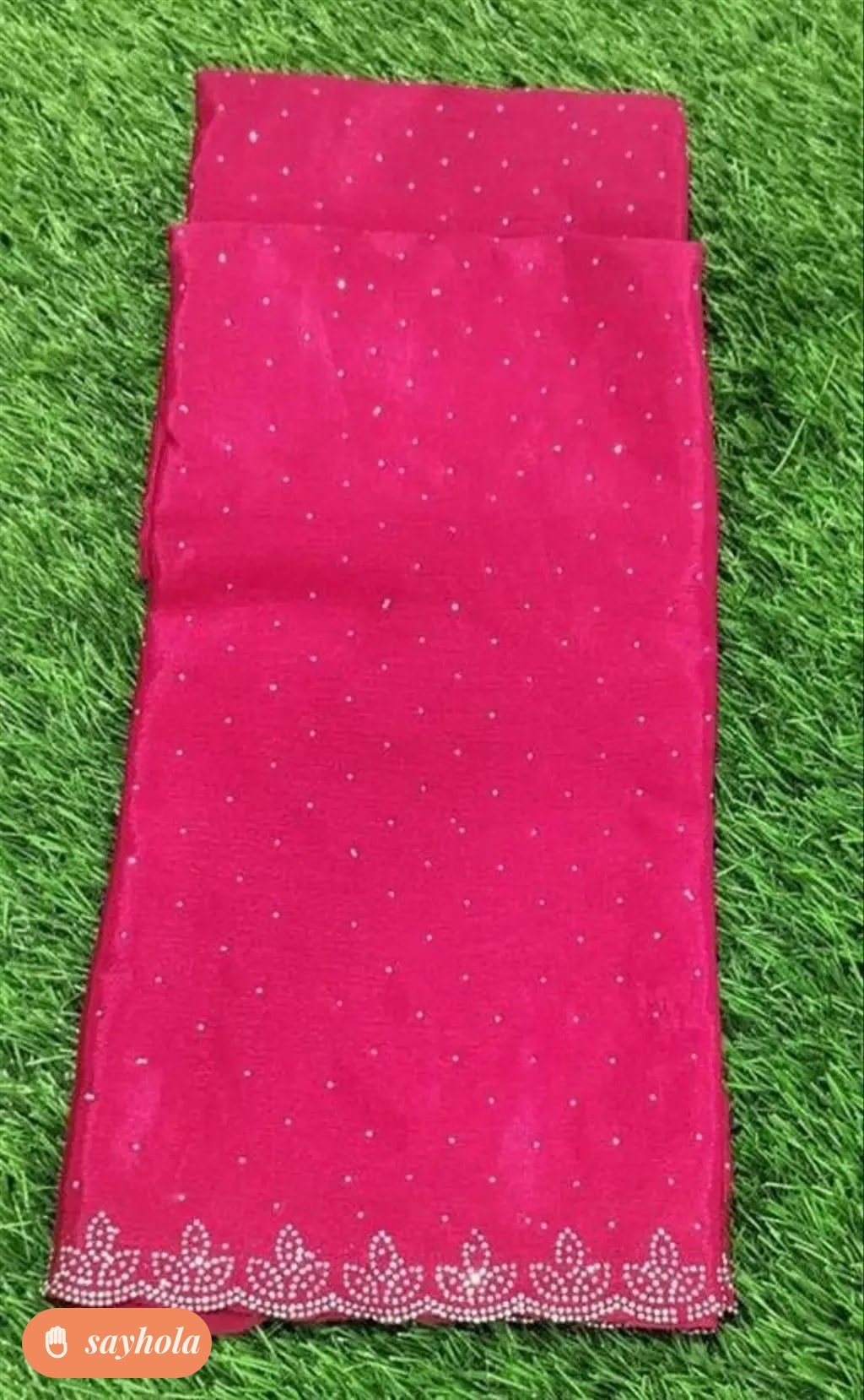 dwarka chiffon saree with matching blouse