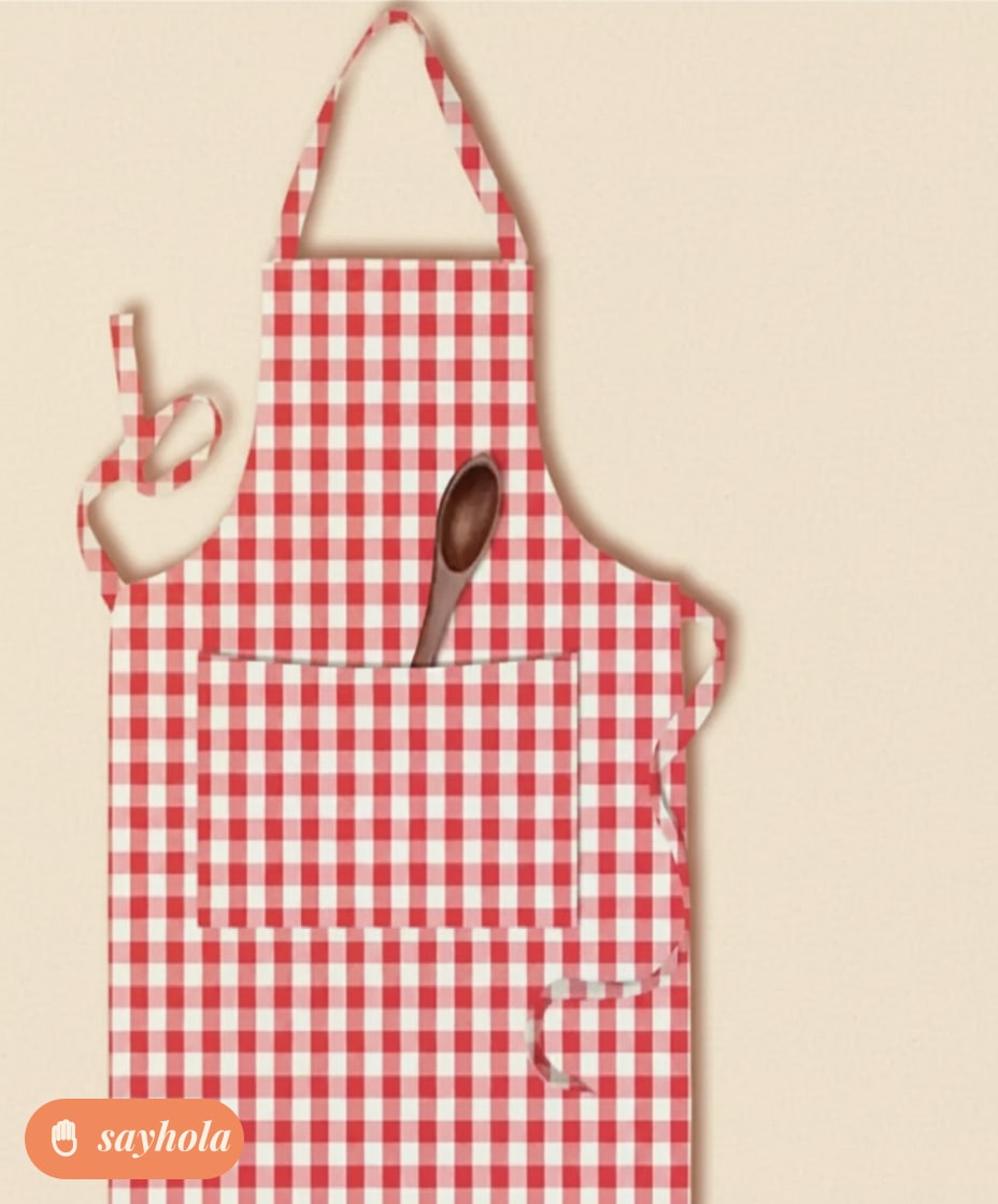 waterproof cotton kitchen apron with front pocket pack of 2