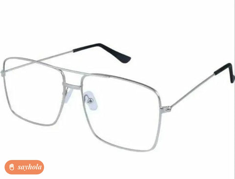 metal frame unisex square sunglasses