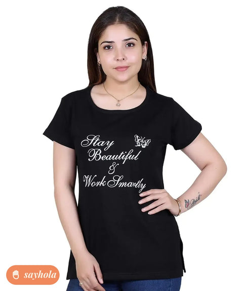 cotton printed women's long top