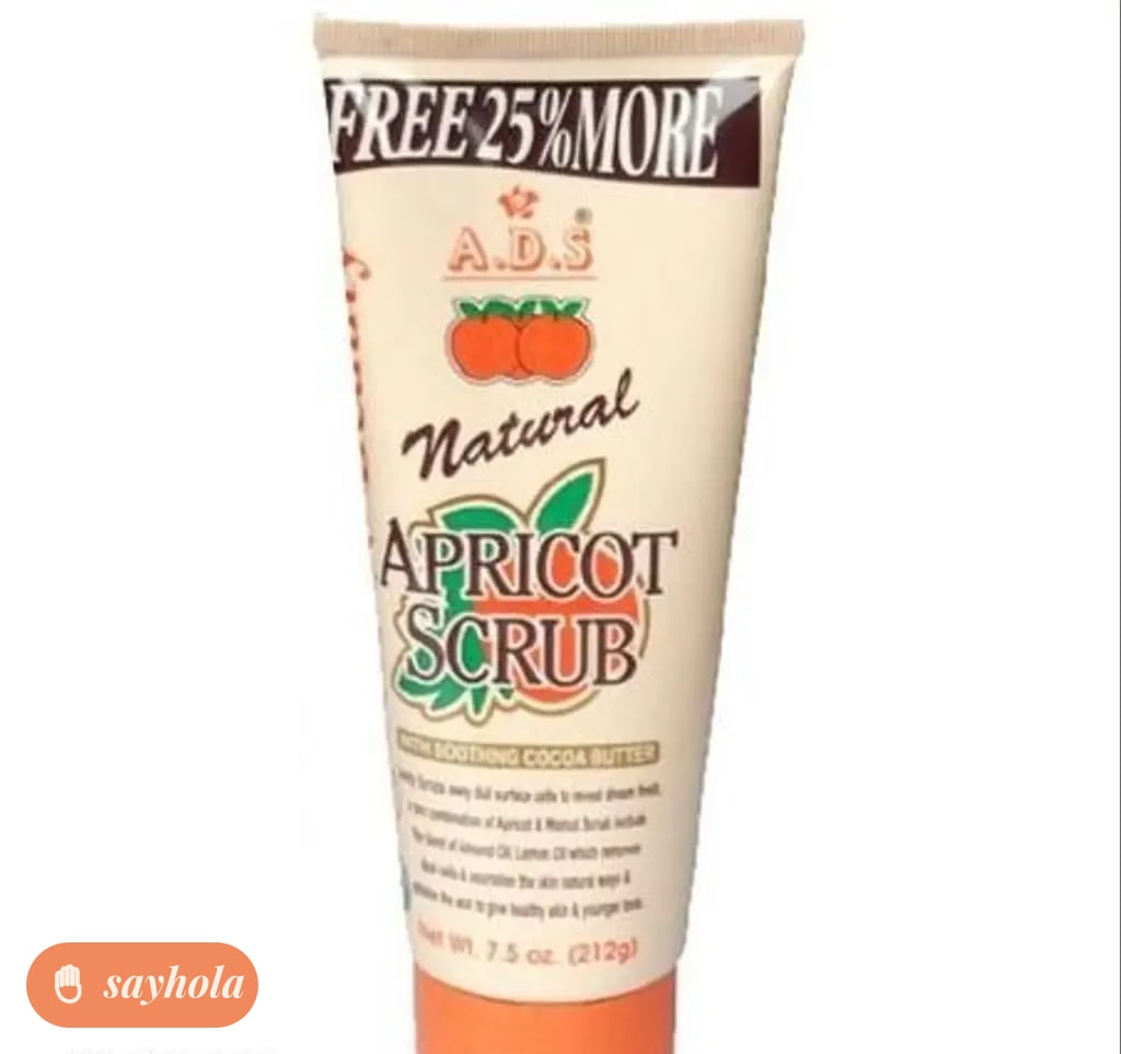 natural apricot scrub with gentle exfoliation