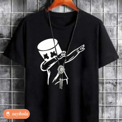 cotton printed short sleeve t-shirt for men