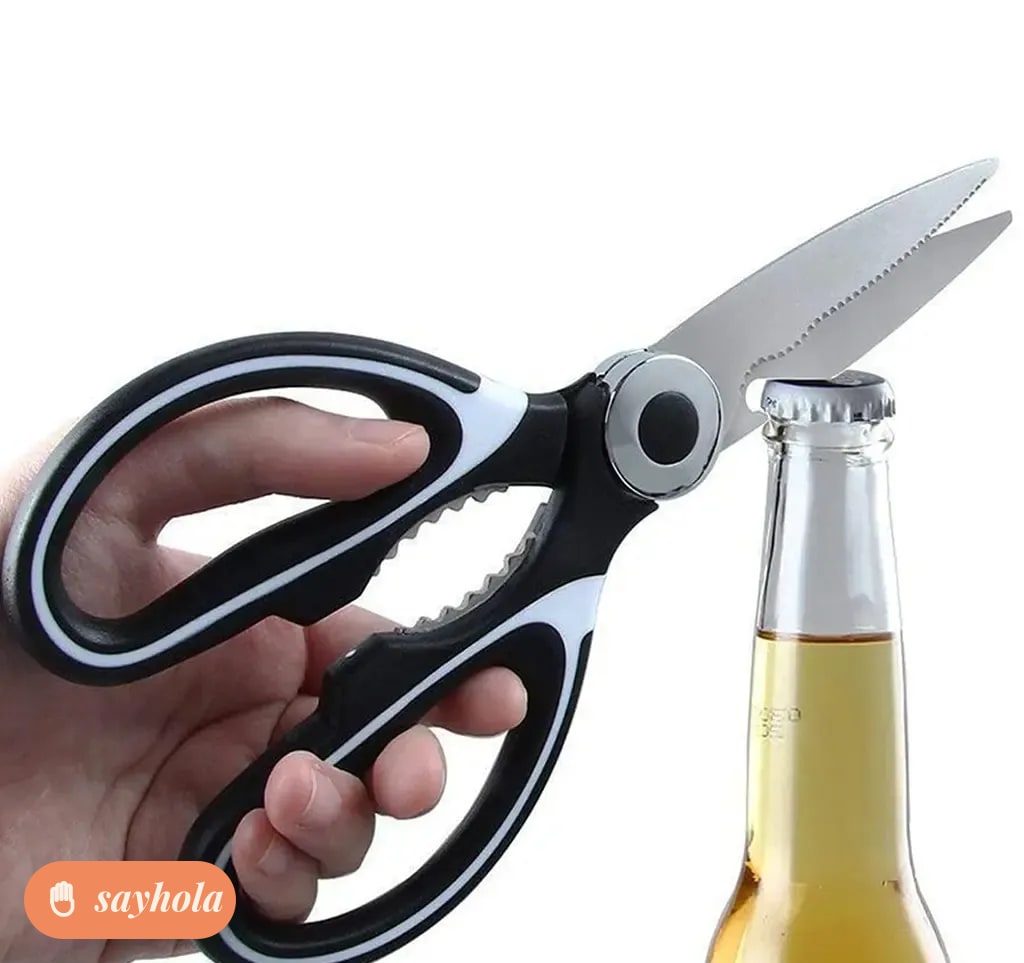 pack of 2 stainless steel kitchen scissors