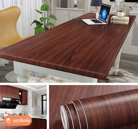 brown wooden peel and stick wallpaper