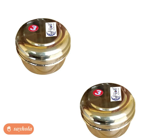 handmade brass container set of 2 400 ml