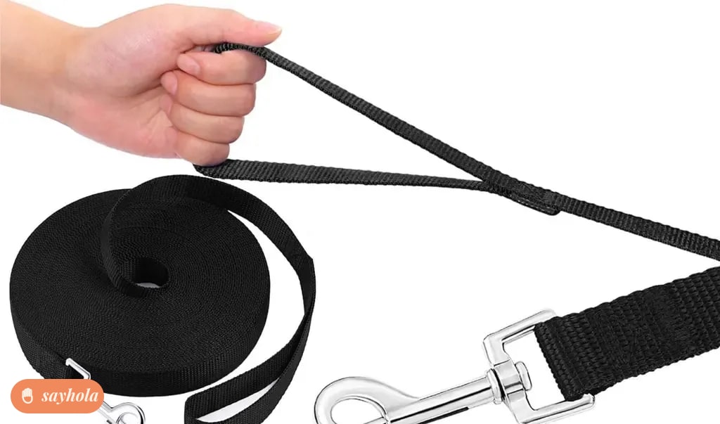 cotton nylon dog training leash 3m red