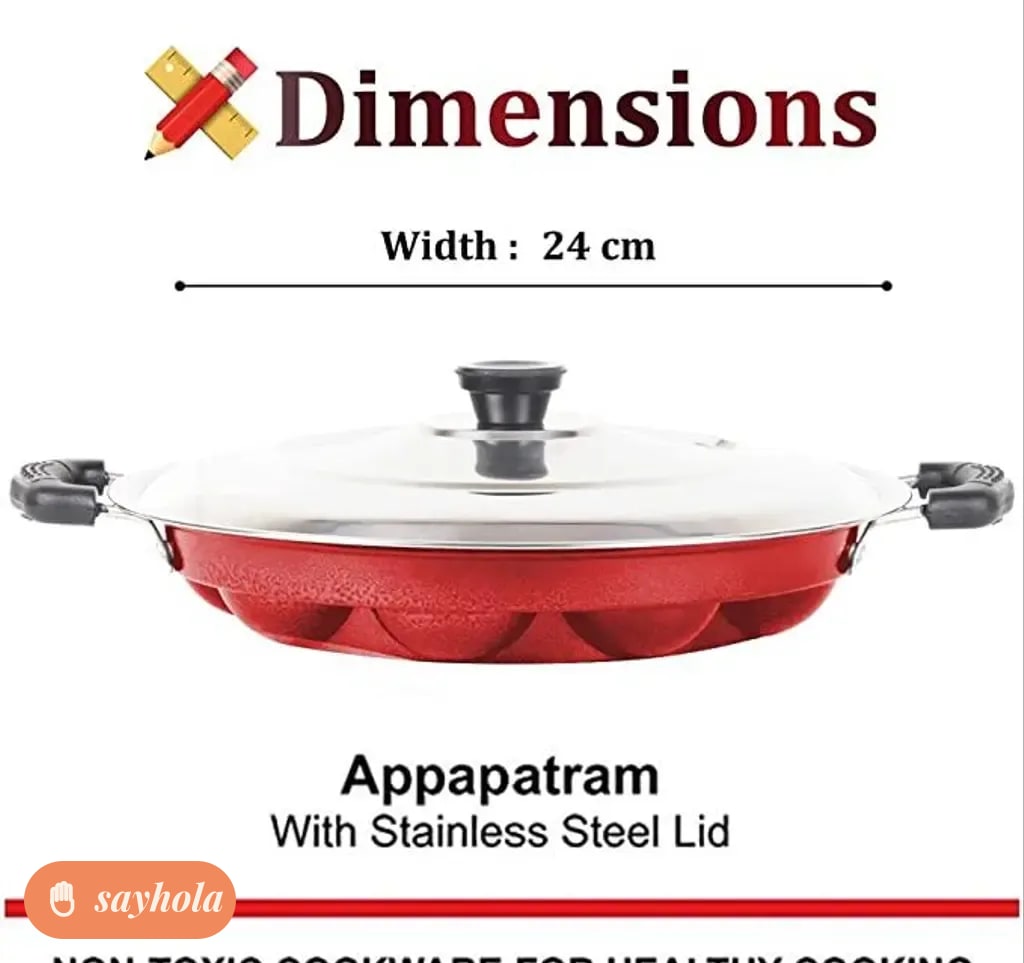 mithali aluminium appam pan 23 cm