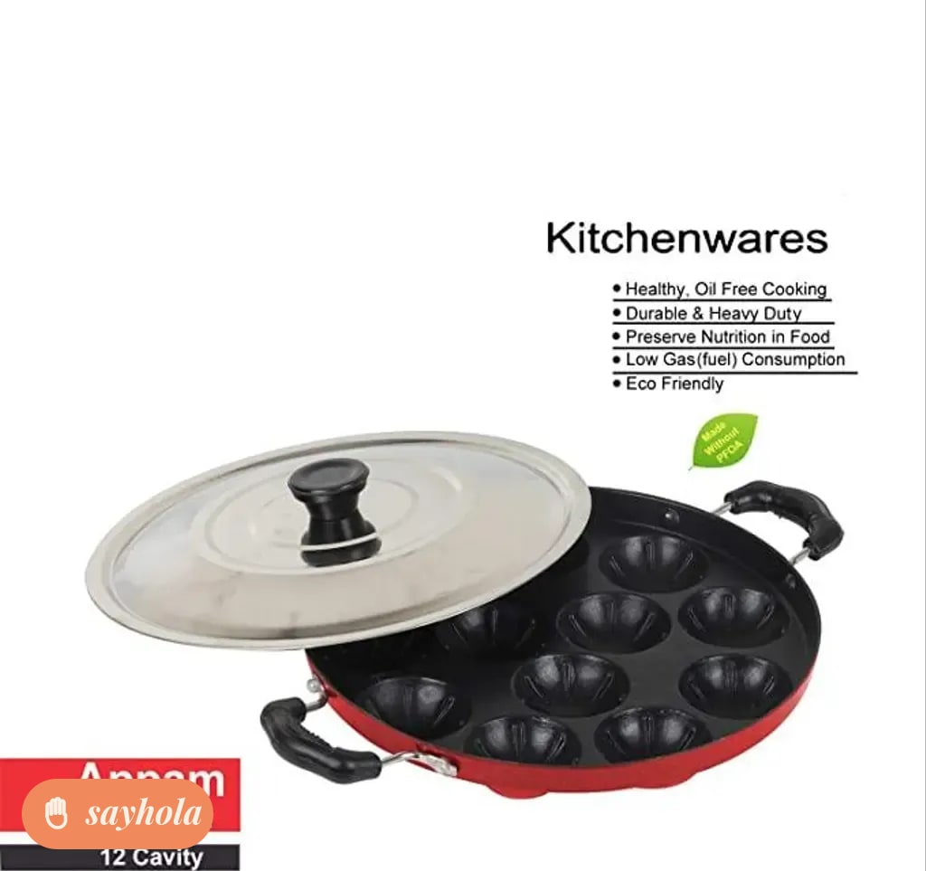 mithali aluminium appam pan 23 cm