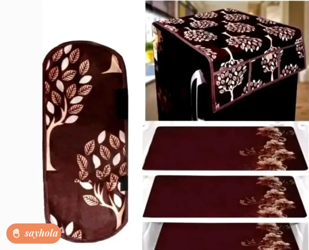 floral fridge top cover combo