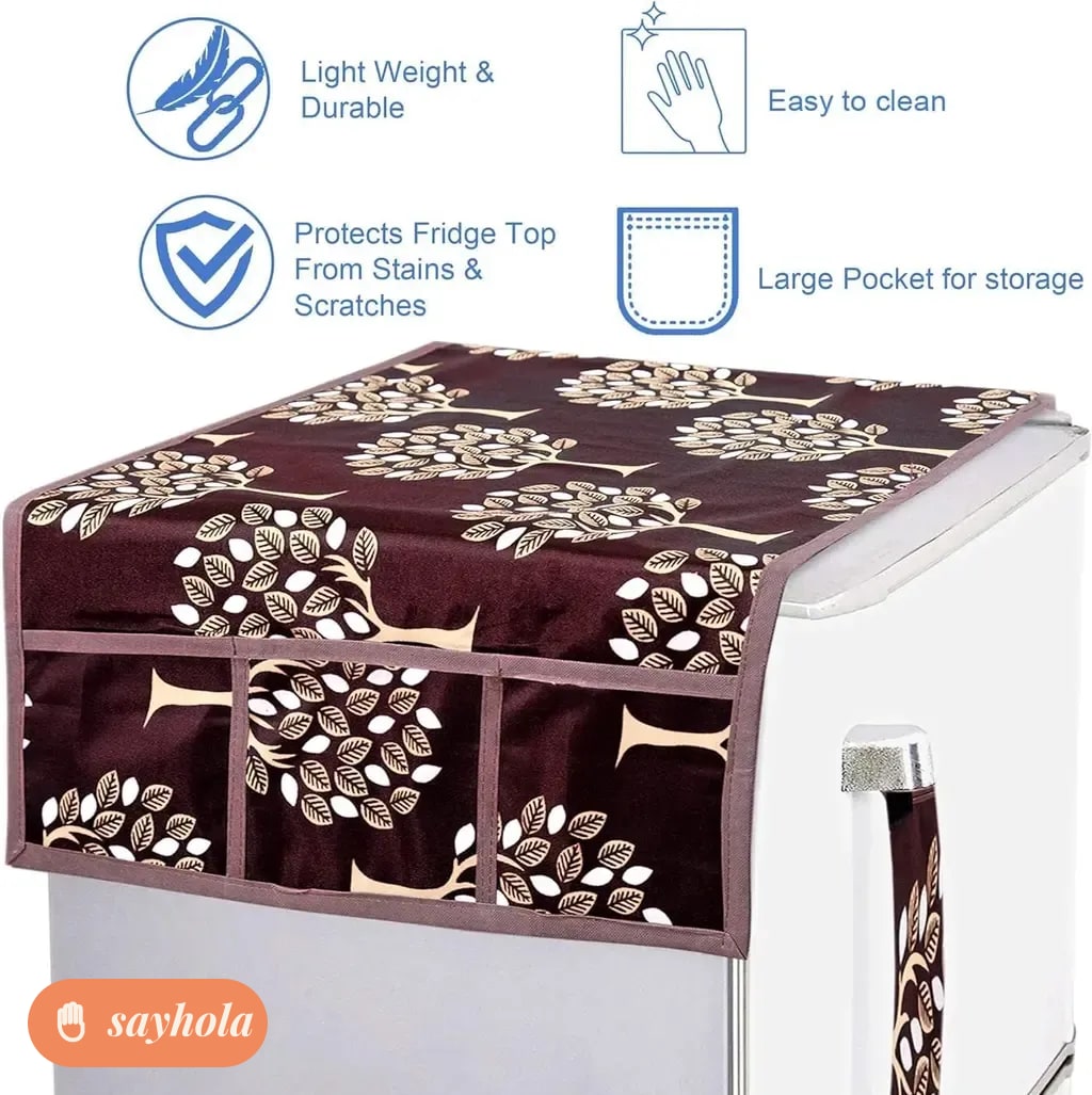 floral fridge top cover combo