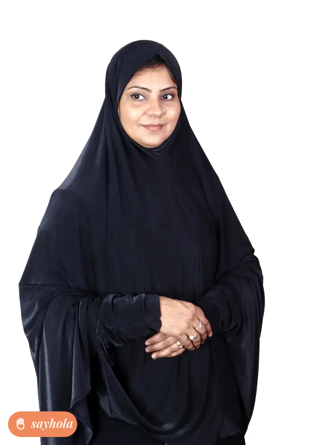 soft lycra blend black scarf for women