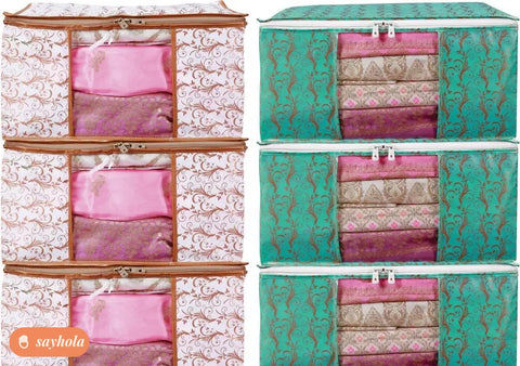 waterproof dustproof large saree and garment covers pack of 6