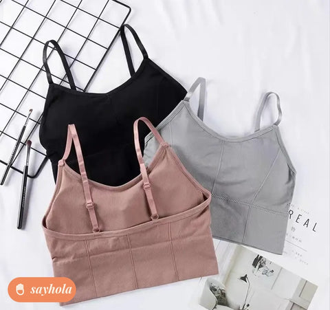 lightly padded seamless sport bra for women
