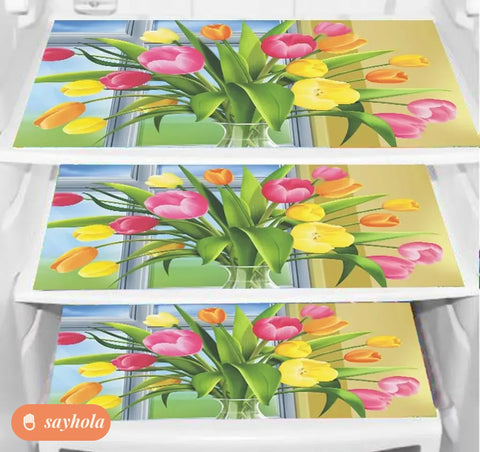multipurpose fridge drawer mat set of 3