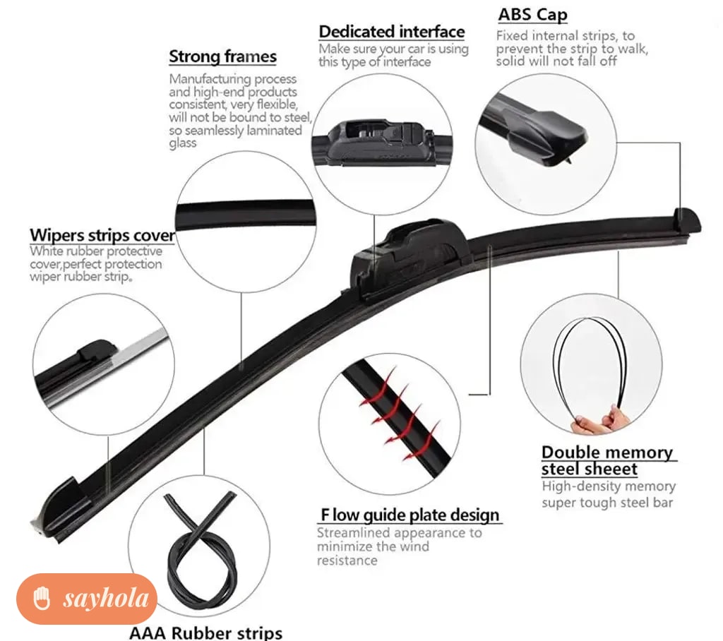 kylo frameless wiper blades for xuv 300 set of 2