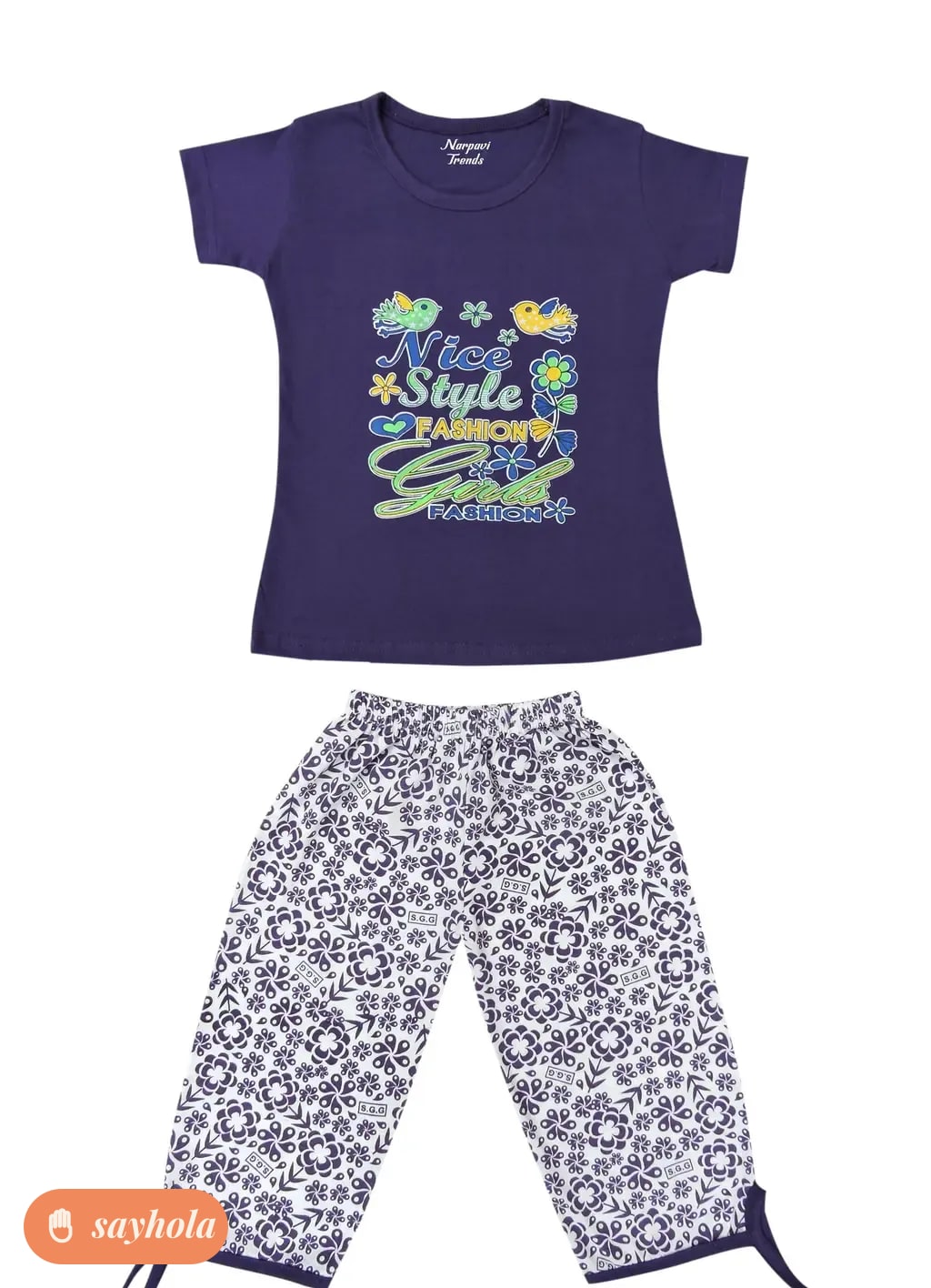 girls cotton capri set pack of 5