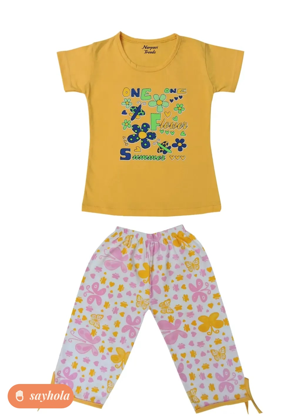 girls cotton capri set pack of 5