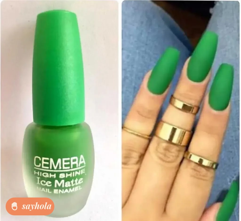 matte nail polish set of 3 green violet gray