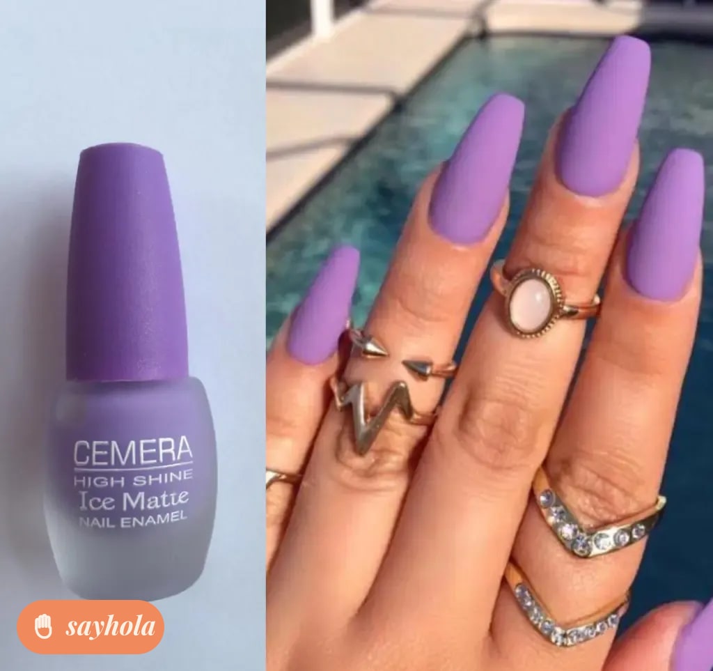 matte nail polish set of 3 green violet gray
