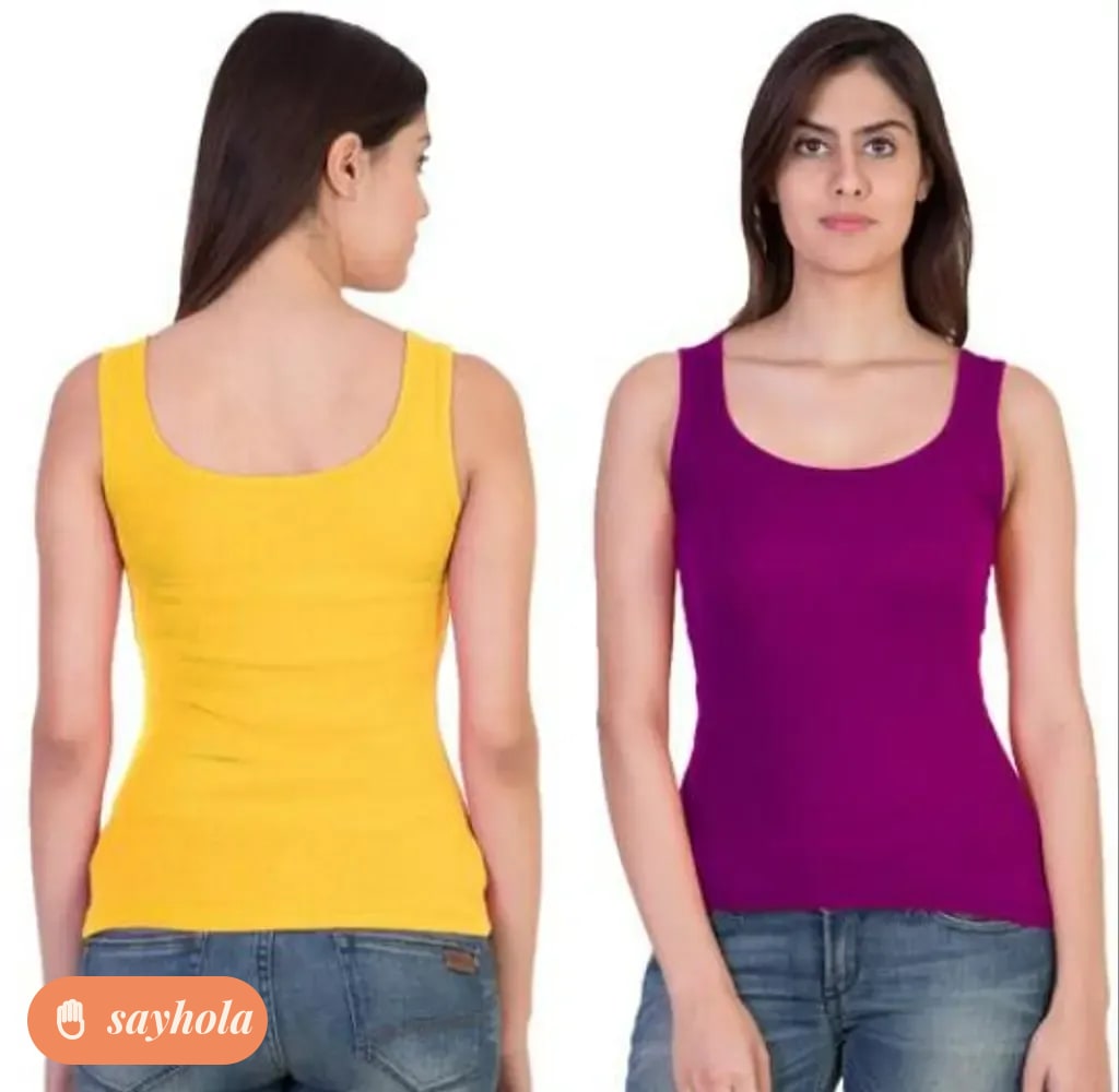 cotton blend sleeveless tank tops pack of 2