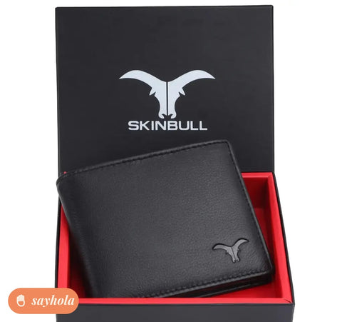 rfid blocked genuine leather wallet for men