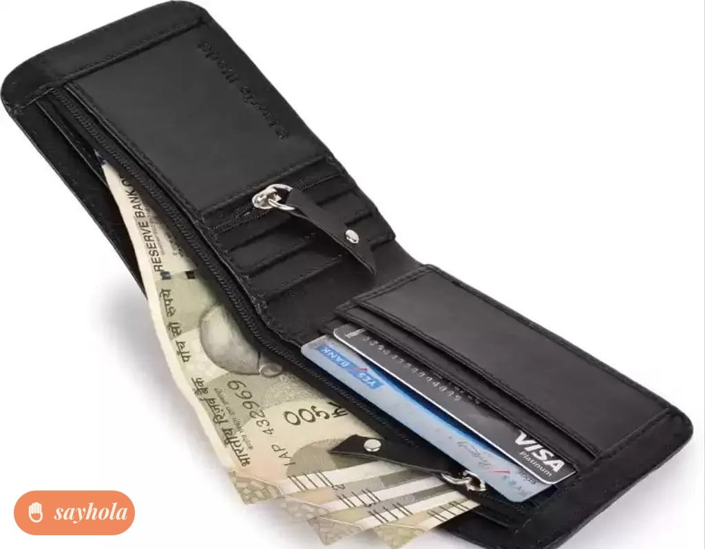 classic two zip wallet for men