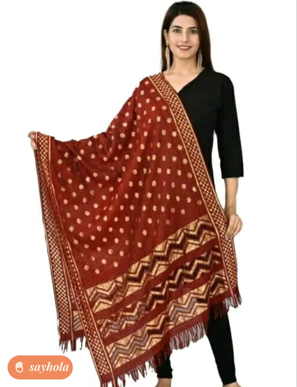 banarasi silk dupatta with zari work