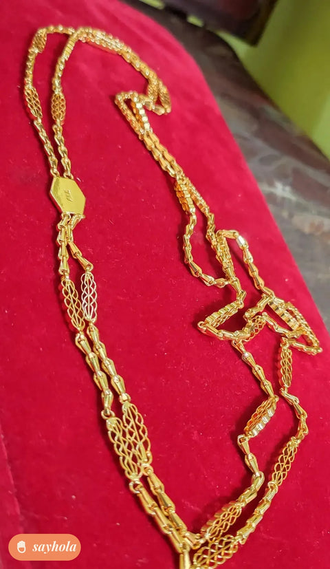 1 gram gold plated mogappu chain