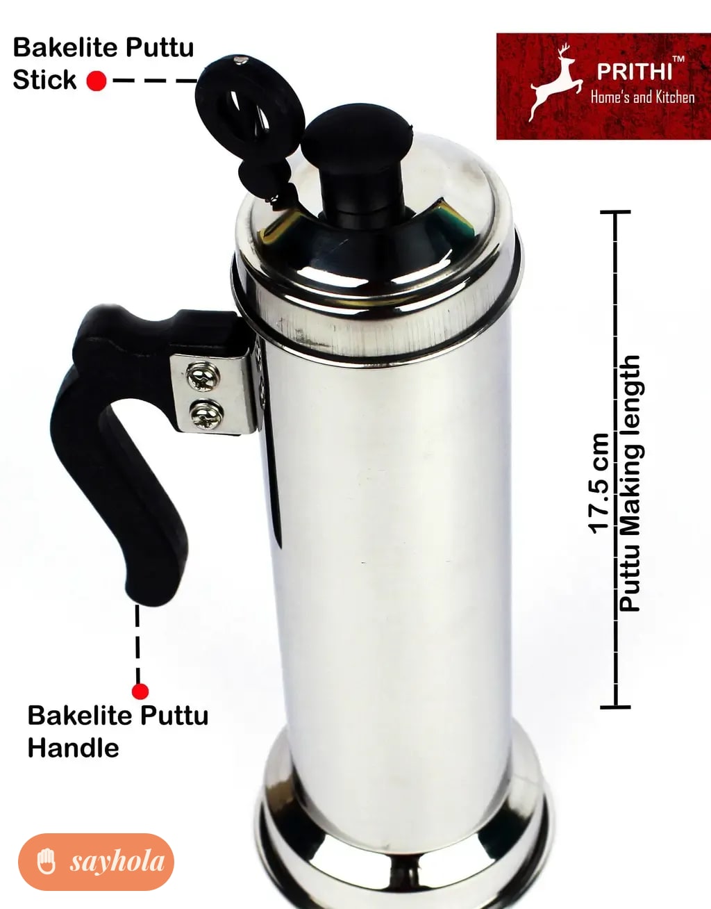 stainless steel puttu maker for pressure cooker