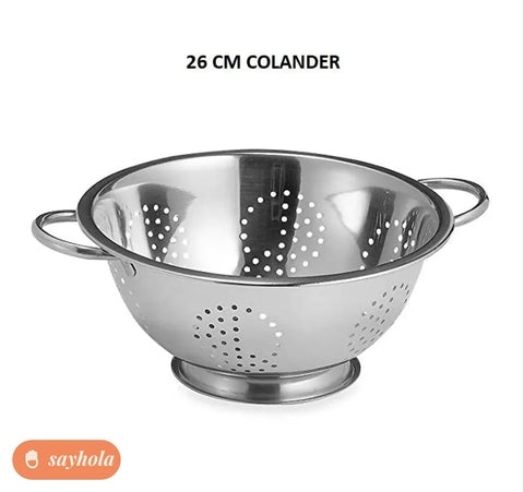 stainless steel colander with handle 28cm