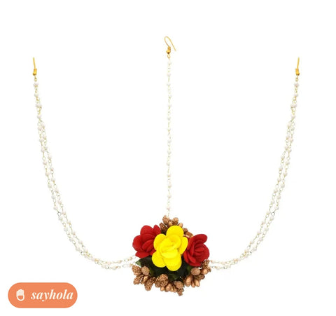 handmade multicolour floral rakhadi for haldi and mehndi