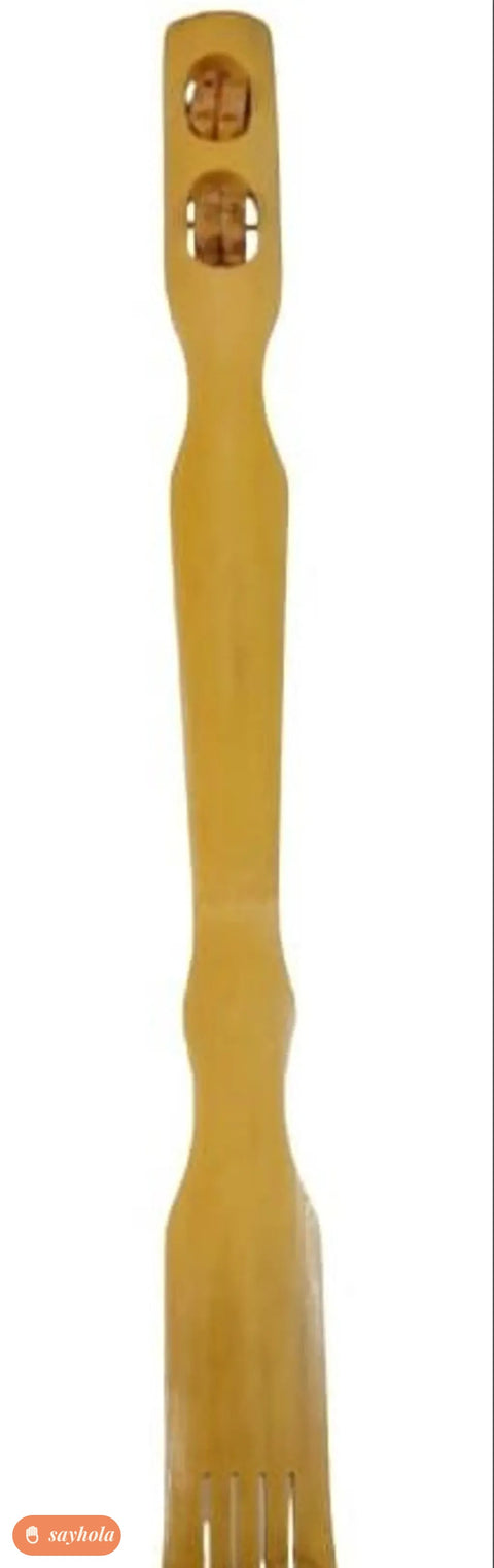 wooden back scratcher with double ball massager