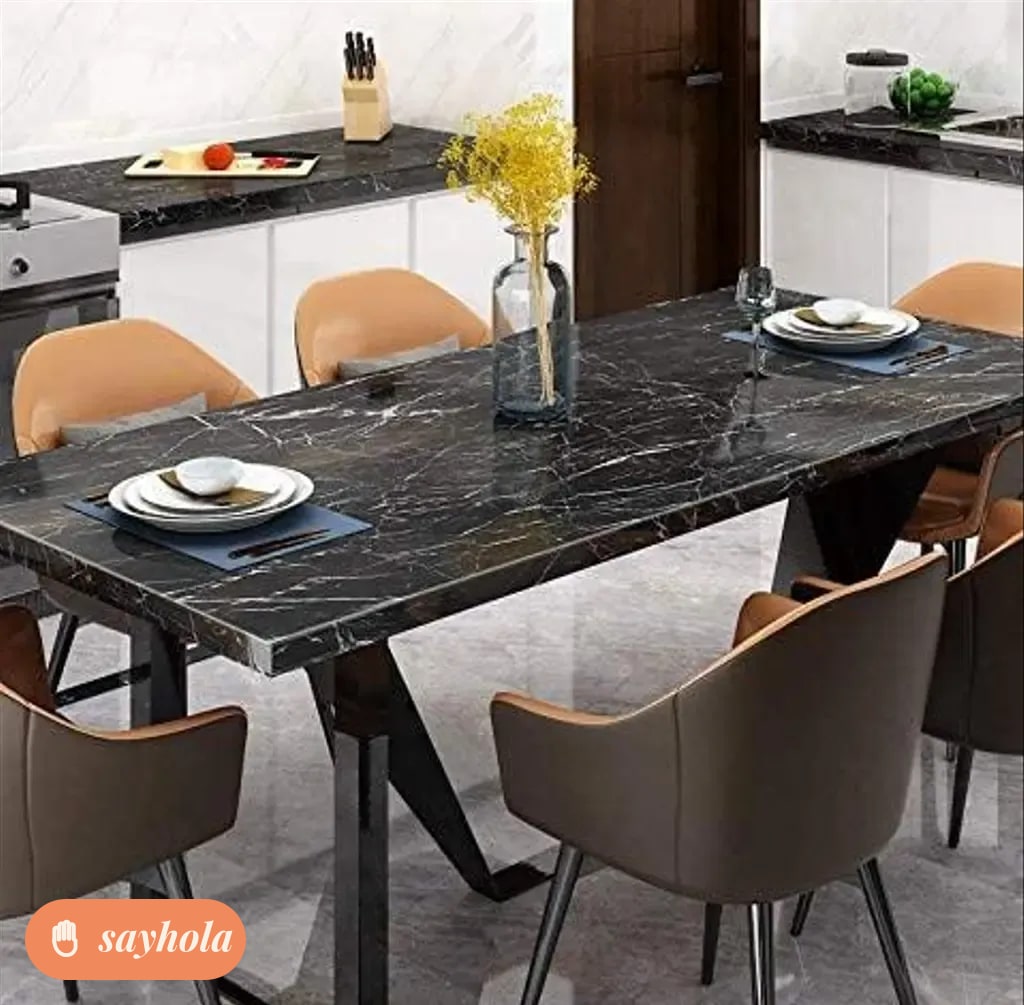black marble peel and stick kitchen wallpaper