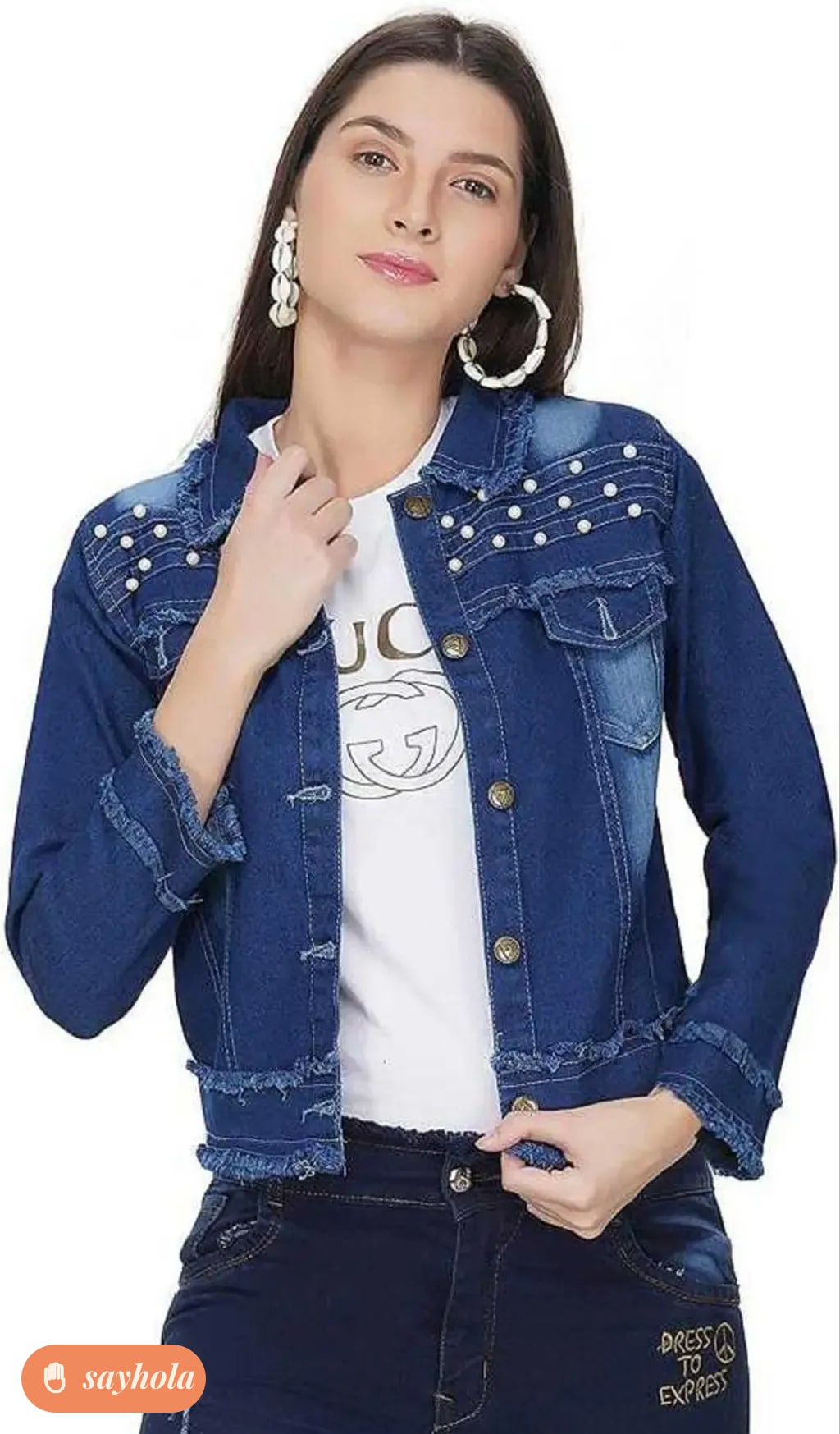 denim jacket with long sleeves
