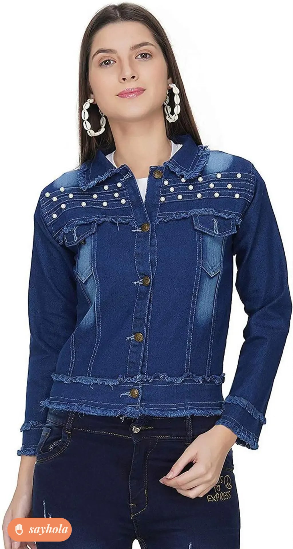 denim jacket with long sleeves