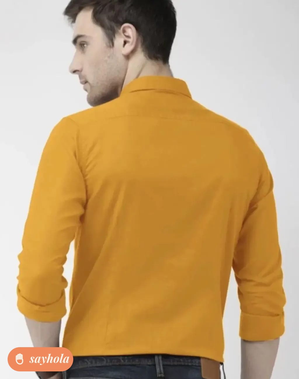 cotton blend long sleeve men's shirt
