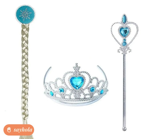 princess crown tiara and magic wand set for girls
