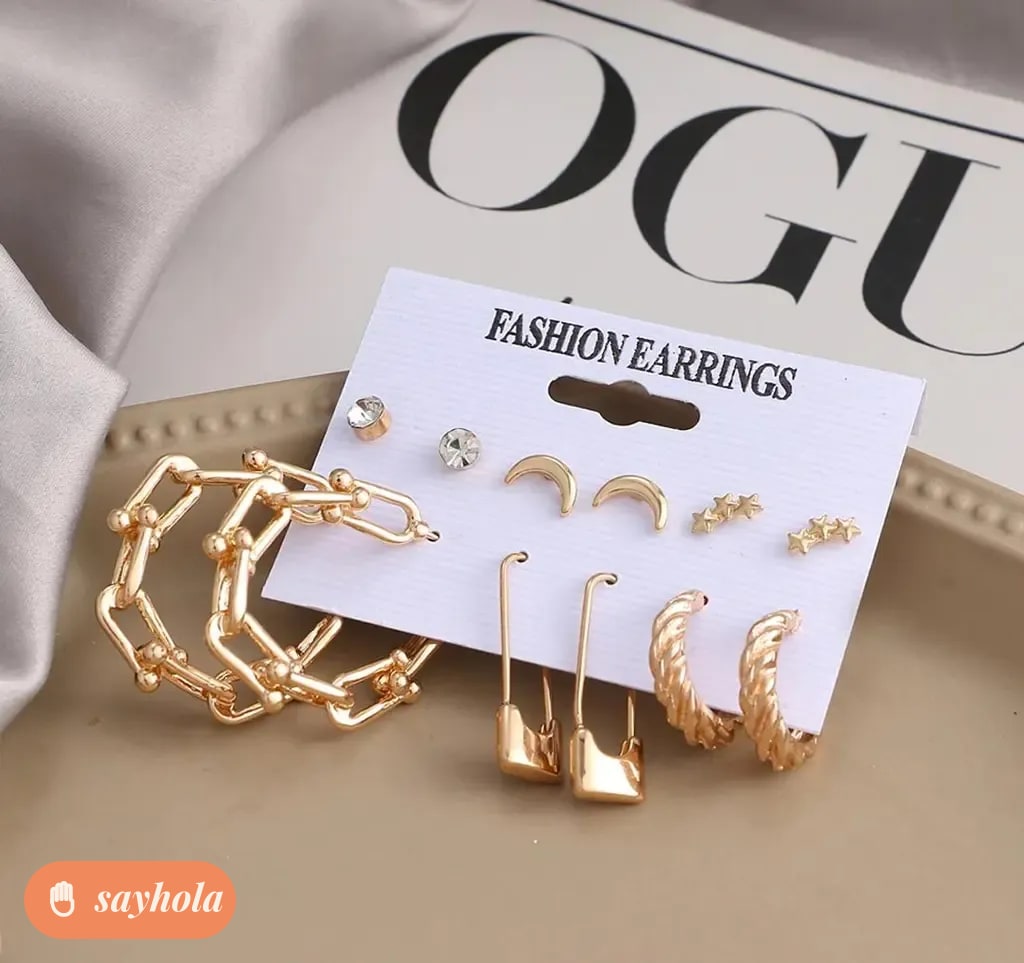gold plated hoop earrings set with multicolored crystals
