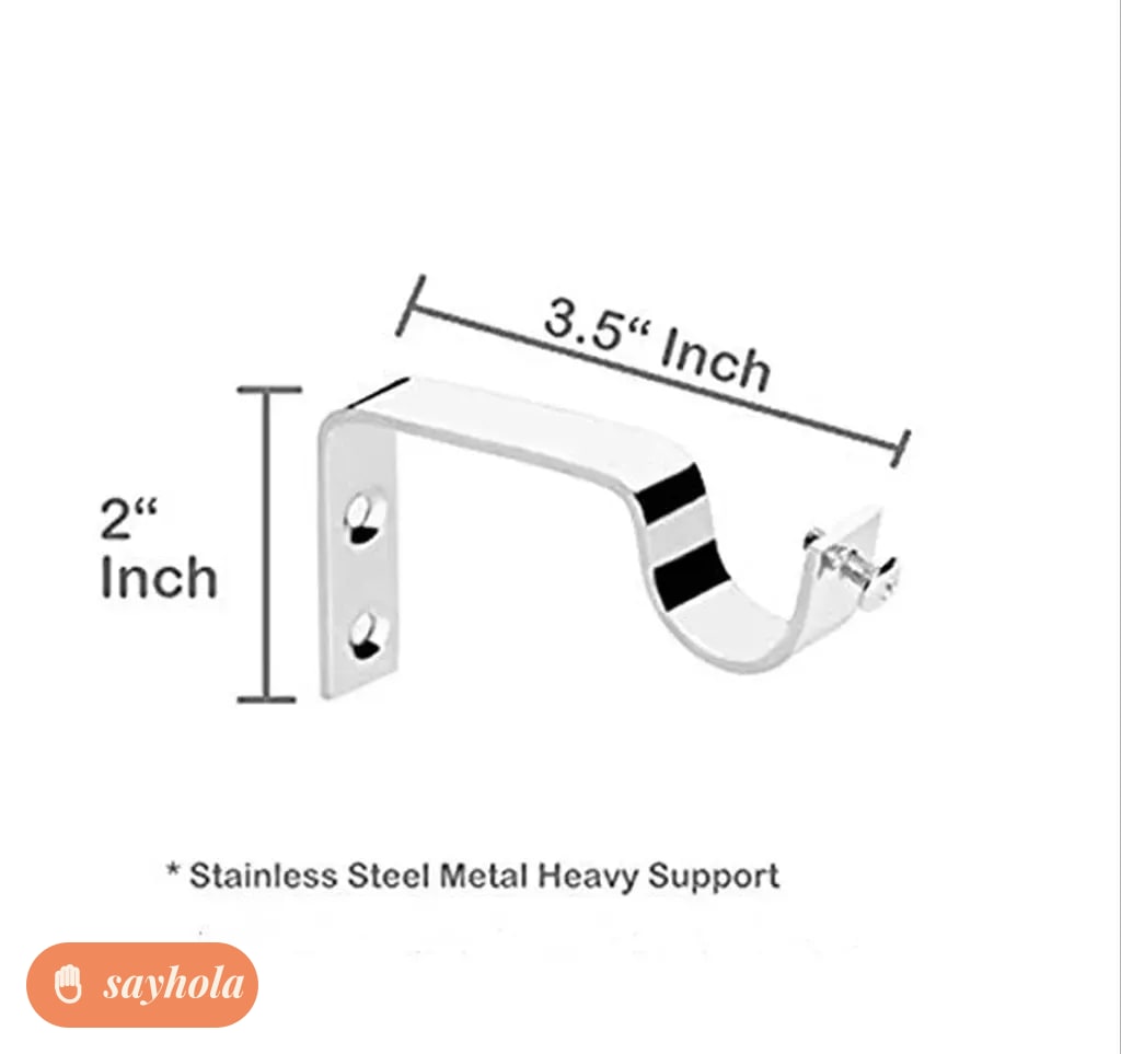 stainless steel curtain rod holder