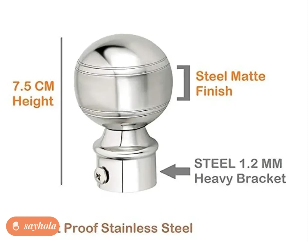 stainless steel curtain rod holder