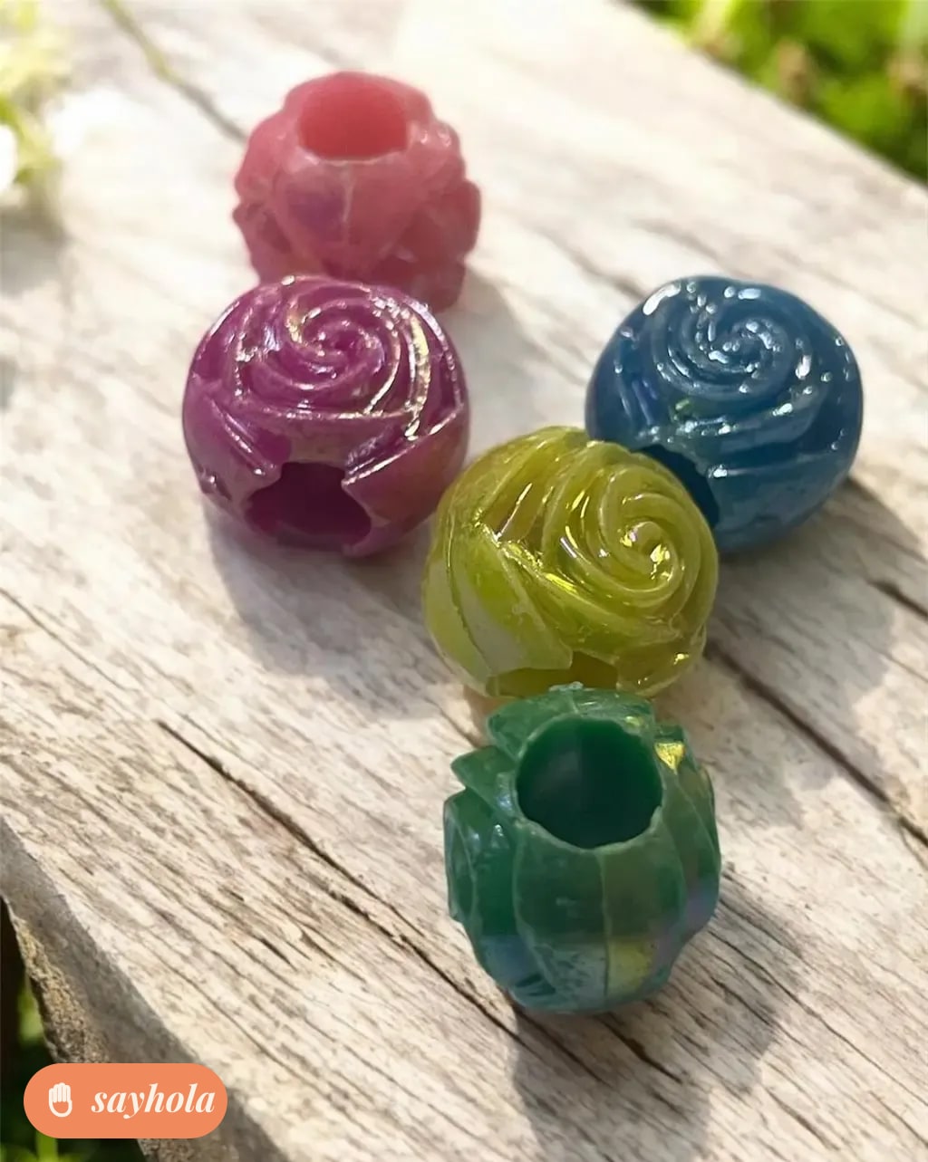 multi color rose beads for jewelry and crafts