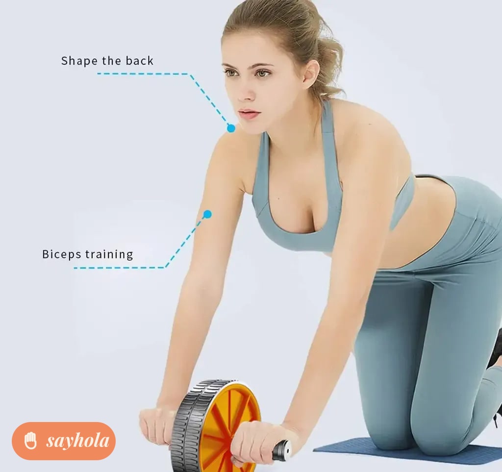 double-wheeled ab roller for core workouts