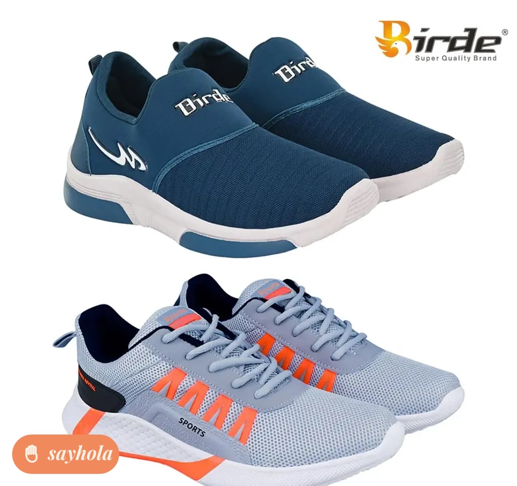 black mesh lace-up sports shoes for men