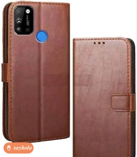 leather finish flip cover for lg w41 pro