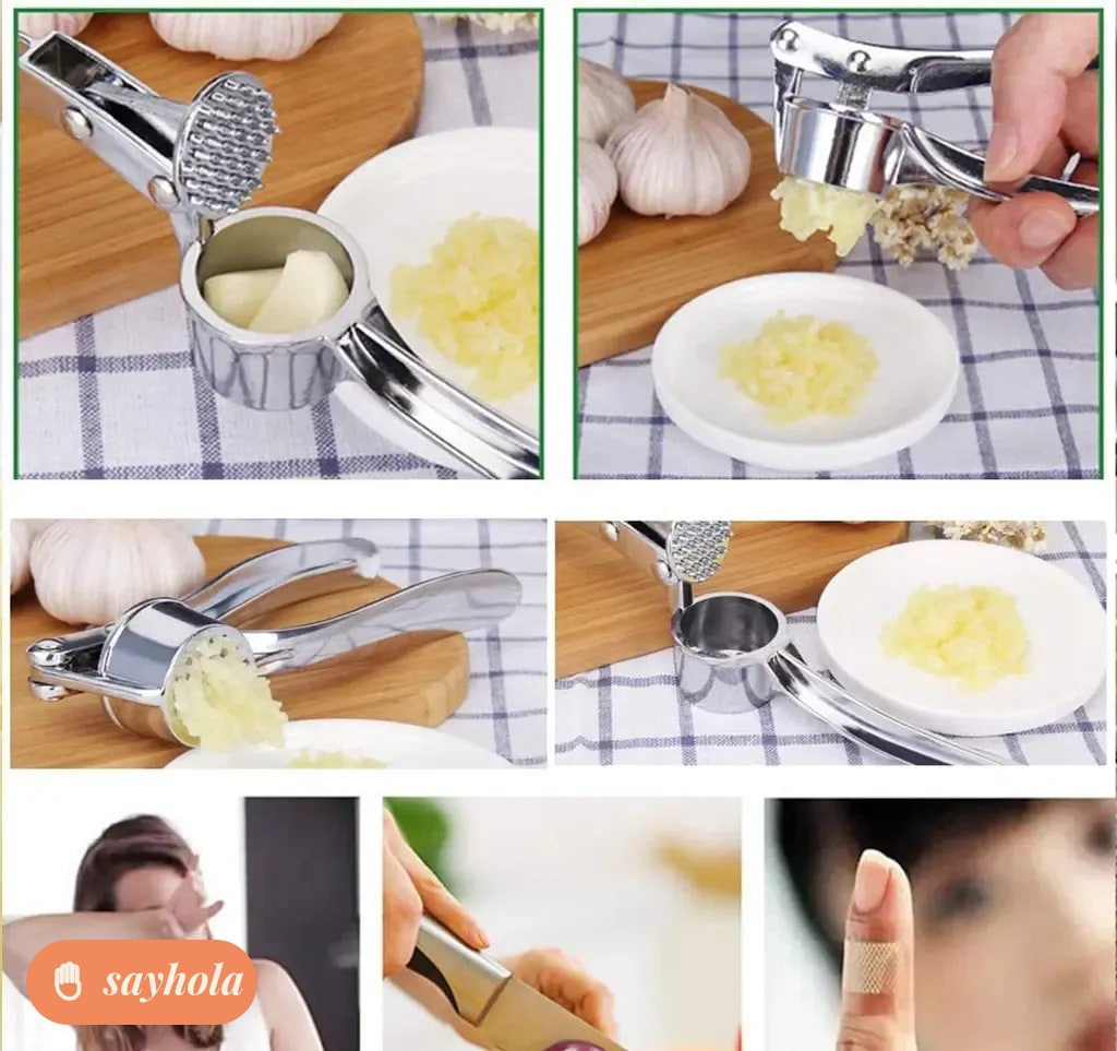 stainless steel garlic and ginger crusher