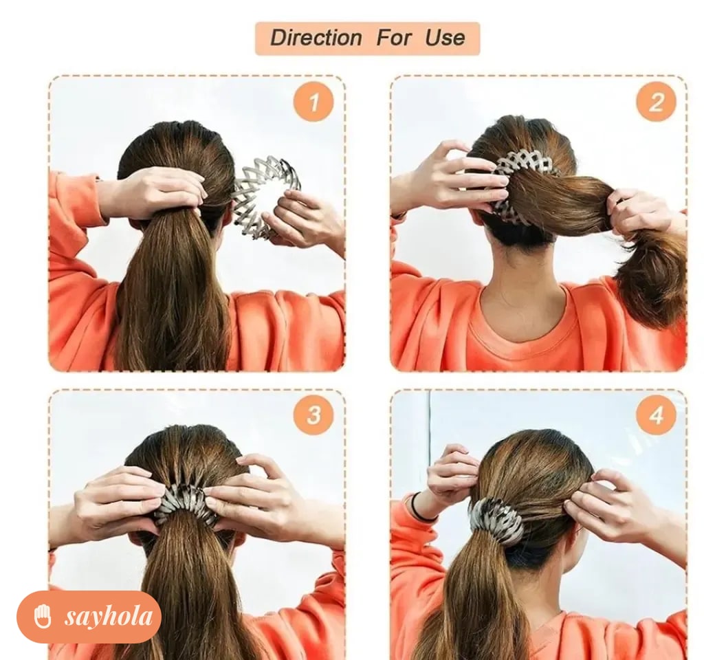 set of 6 bird nest hair clips for women