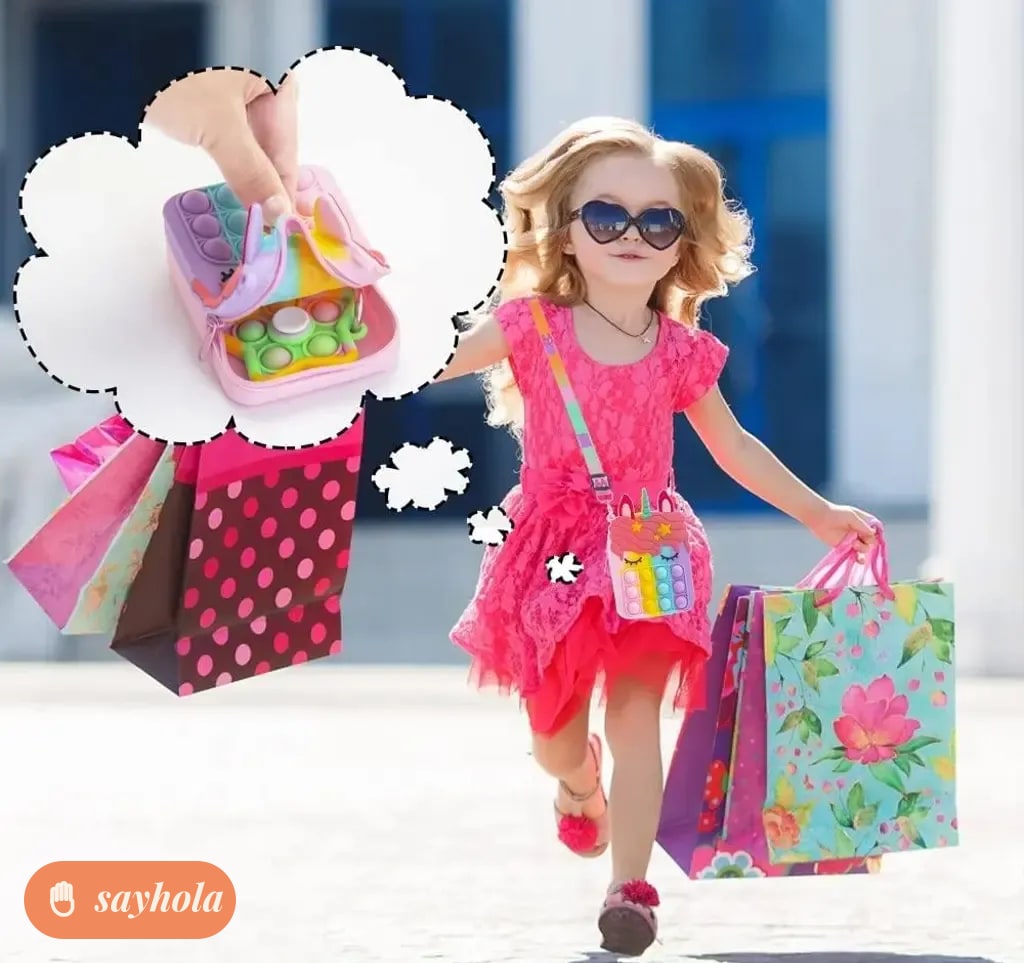 pop it unicorn sling bag for kids